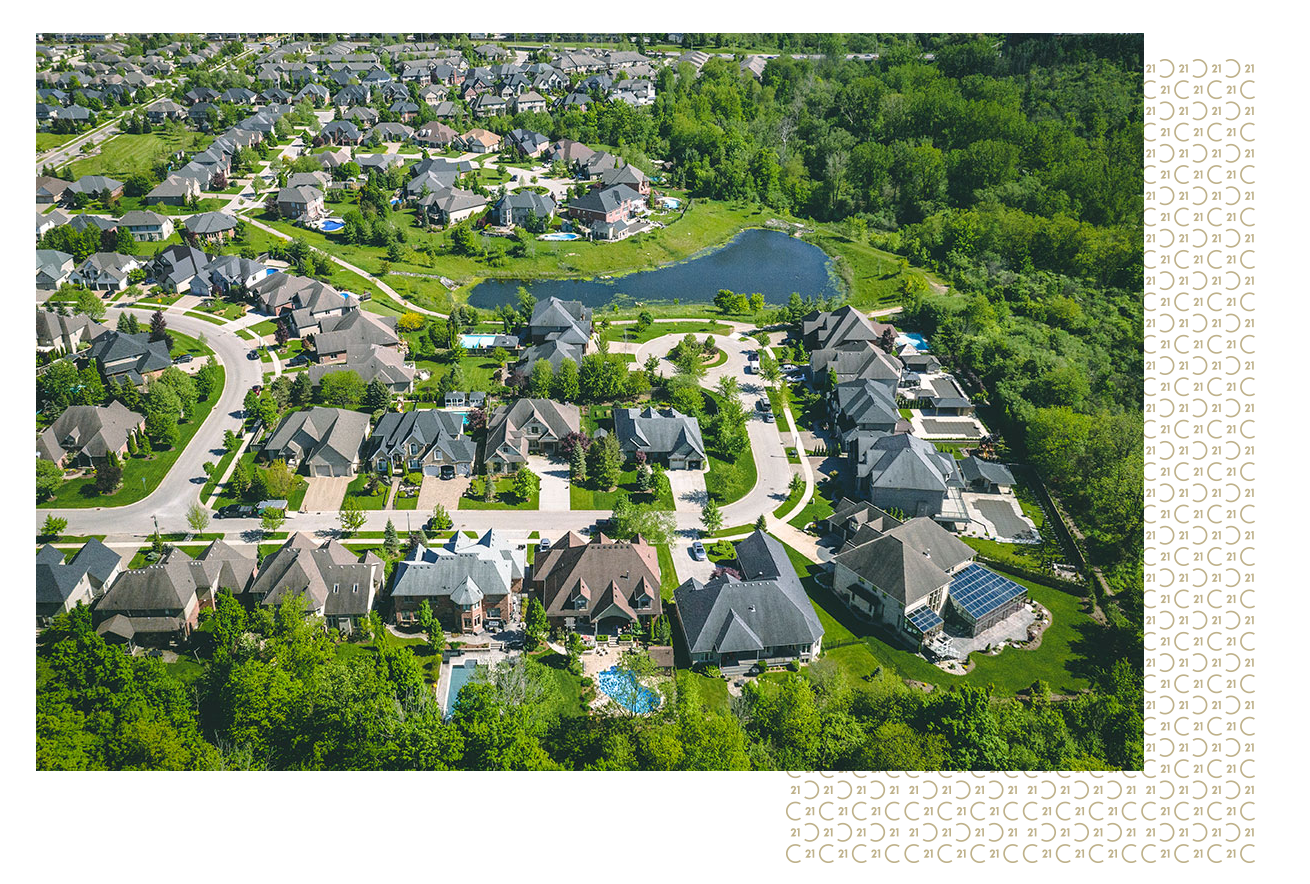 Sunningdale neighbourhood aerial view - Sunningdale 社区航拍全景